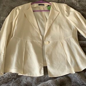 Theory Linen Peplum Blazer
